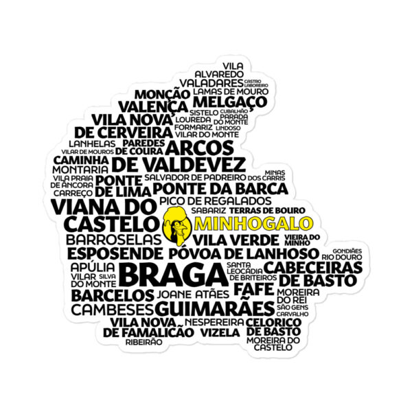 Autocollant Map Minho | Autocollant original du Portugal - Minhogalo