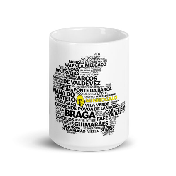 Mug brillant blanc | Map Of Minho Minhogalo